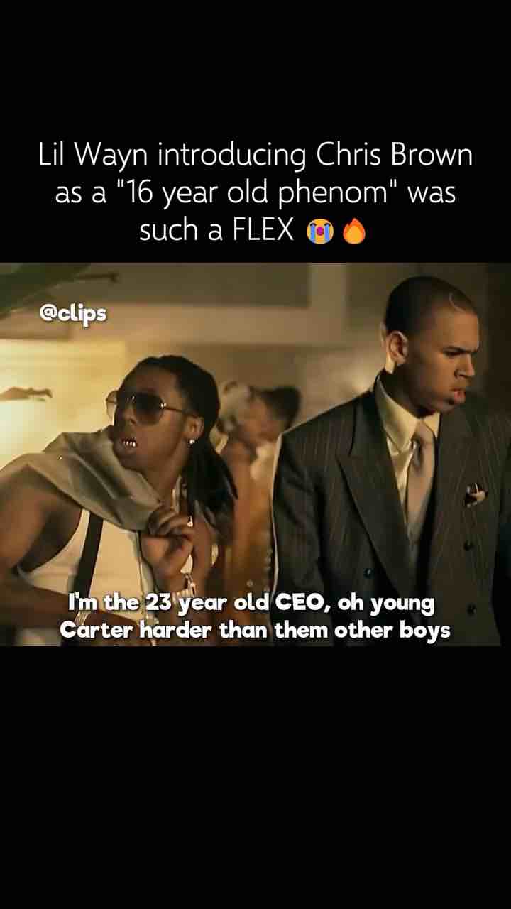 Lil Wayne introduced Chris Brown as a 16 year old phenome on the song Gimme That ❤️🫡🫡